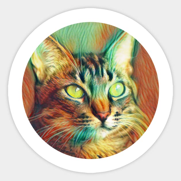 Active floppy cat Sticker by GoranDesign